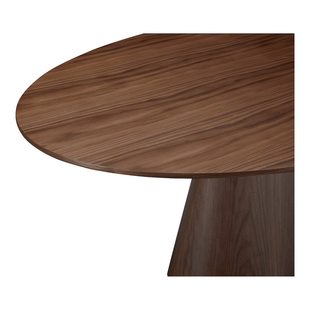 Otago Oval Dining Table Walnut Brown. Picture 6