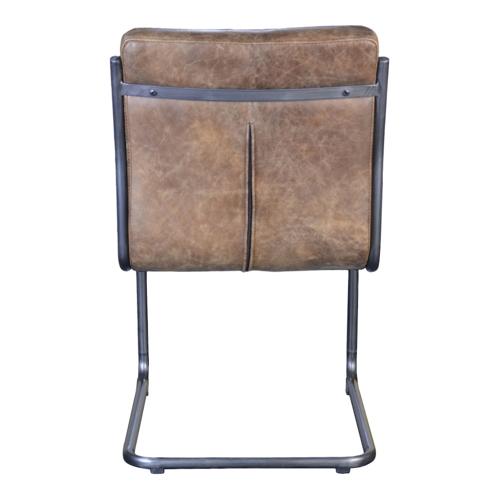 Ansel Dining Chair Grazed Brown Leather - Set Of Two. Picture 6