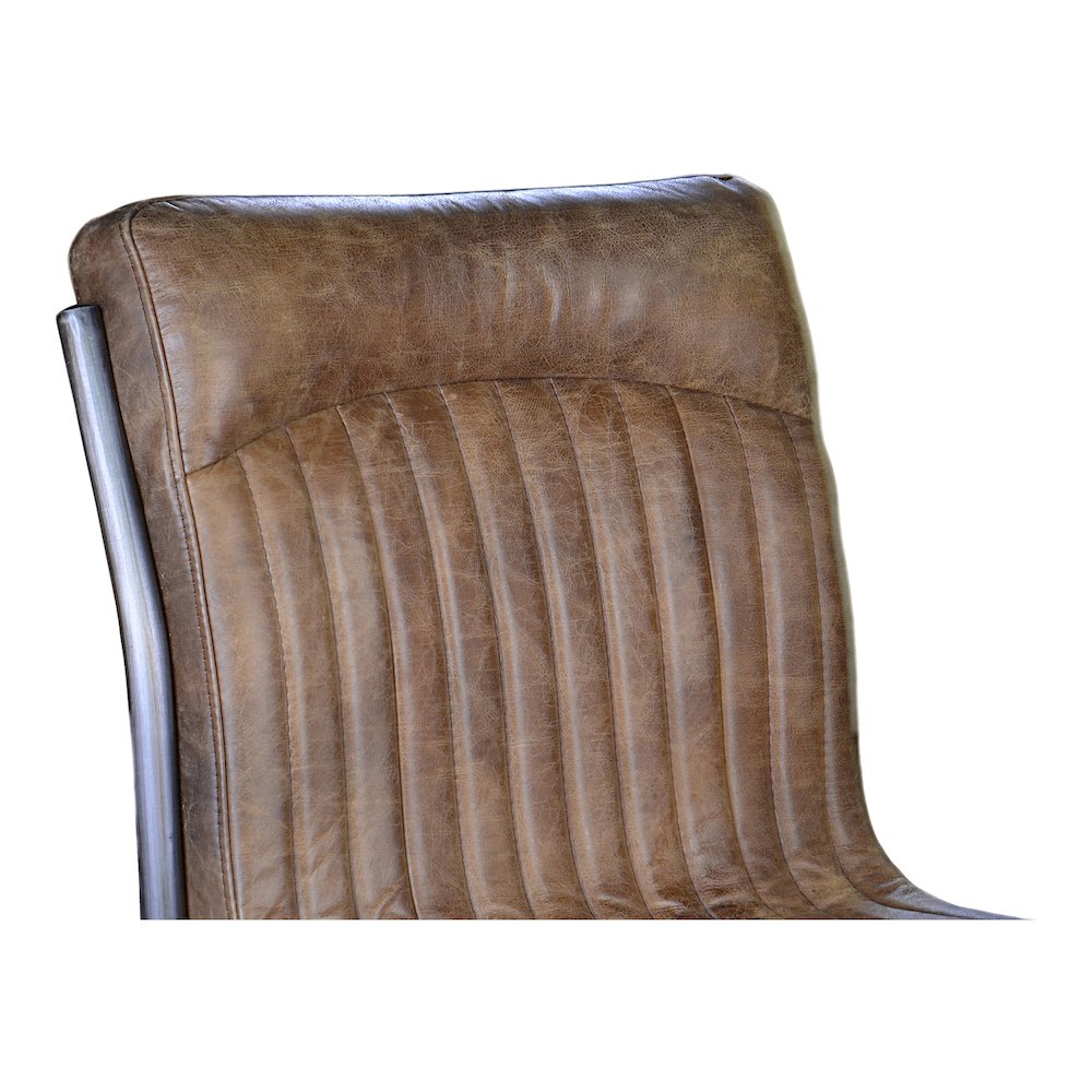 Ansel Dining Chair Grazed Brown Leather - Set Of Two. Picture 7