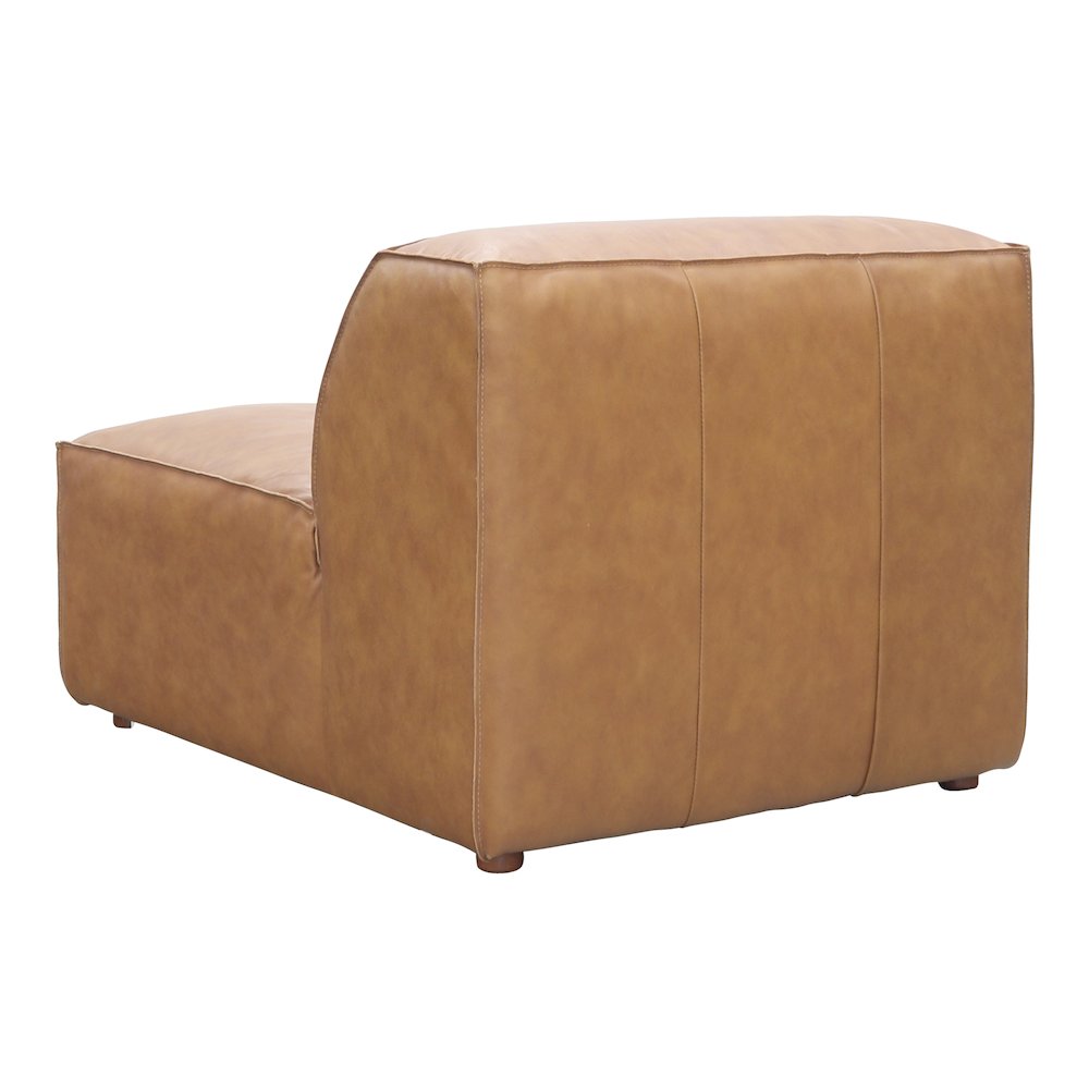 Form Slipper Chair Sonoran Tan Leather. Picture 9