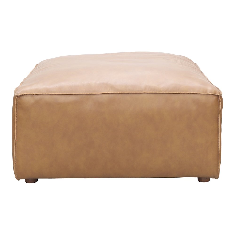 Form Ottoman Sonoran Tan Leather. Picture 6