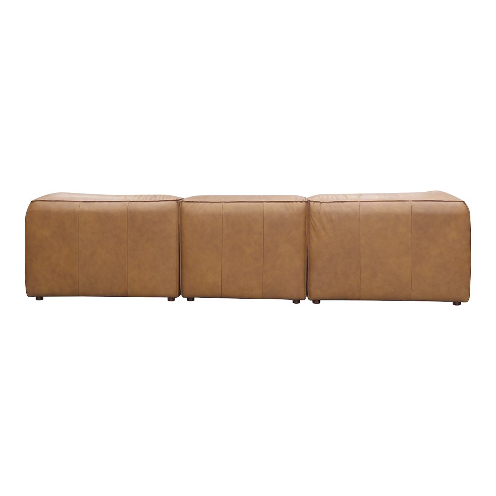 Form Classic L-Shaped Modular Sectional Sonoran Tan Leather. Picture 7