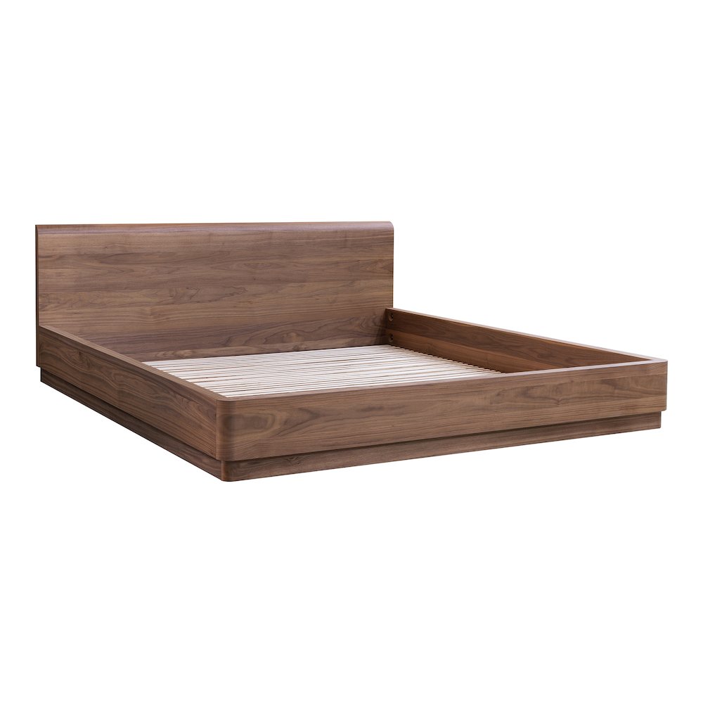 Round Off Queen Bed Walnut Brown. Picture 10