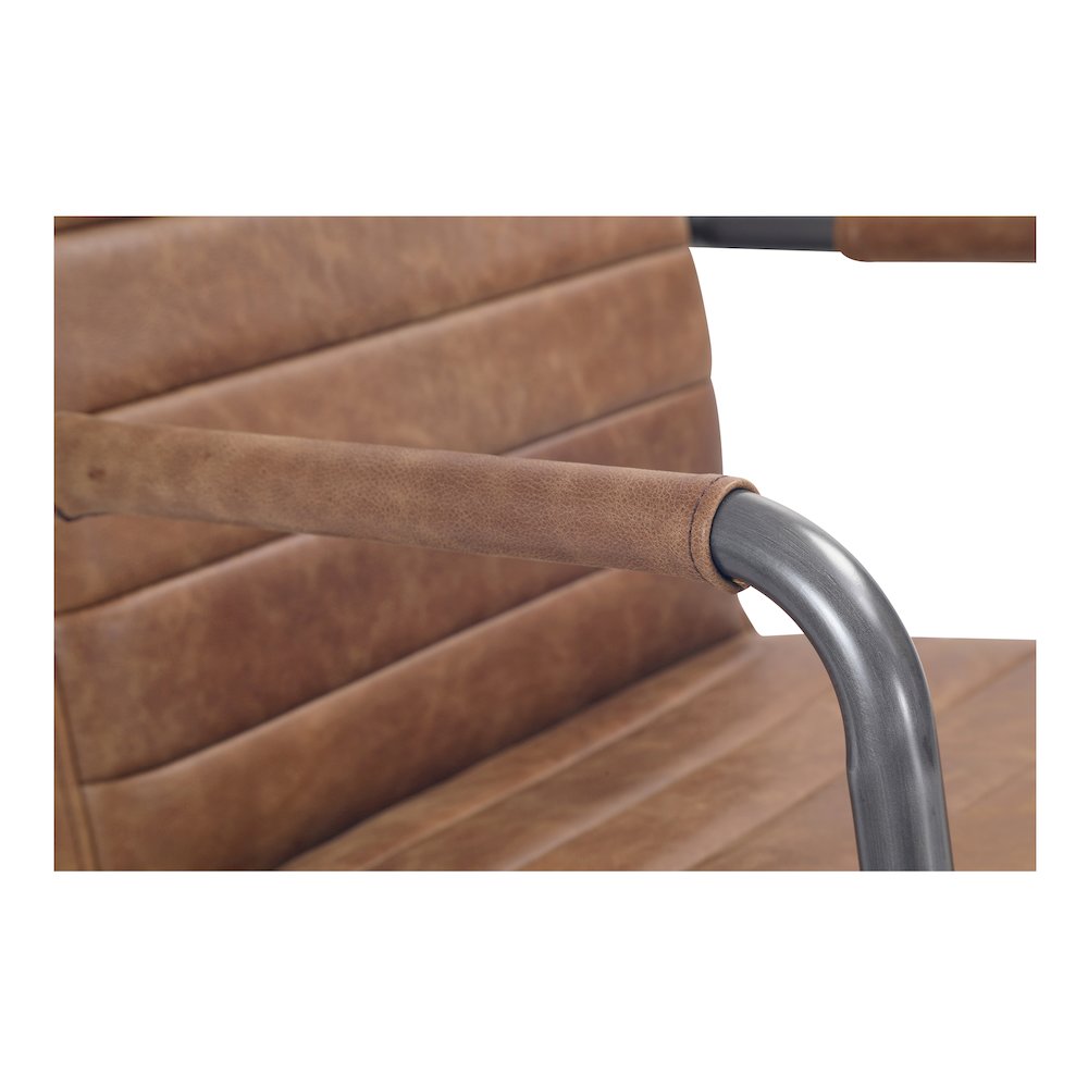 Roy Office Chair Open Road Brown Leather. Picture 9