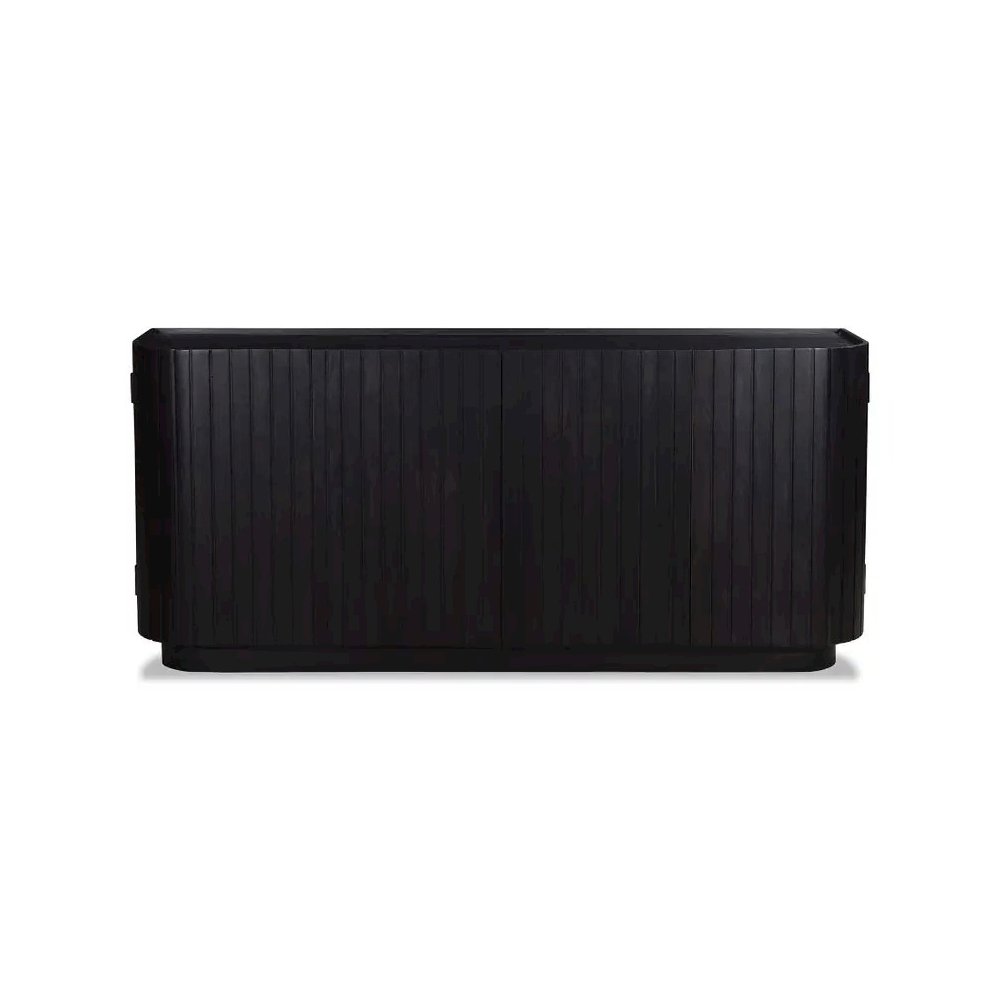 Povera 4 Door Sideboard Black. Picture 1