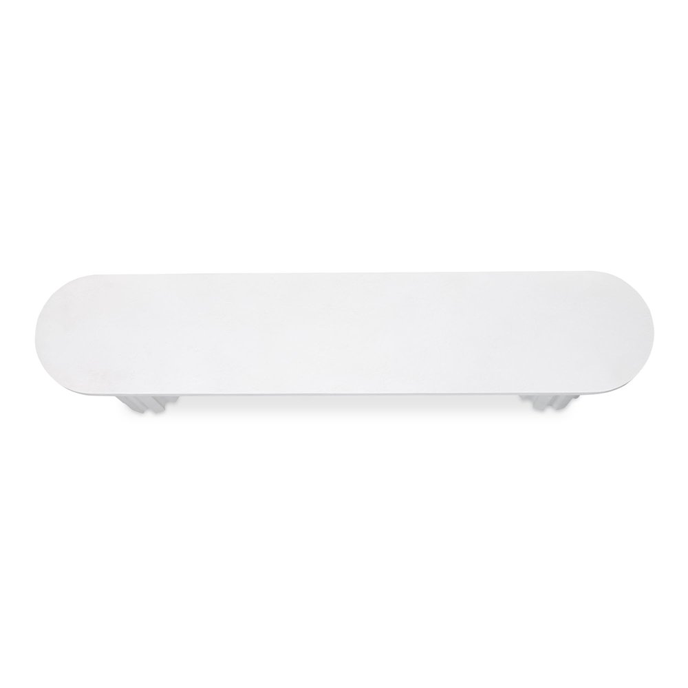 Eris Outdoor Dining Bench White. Picture 5
