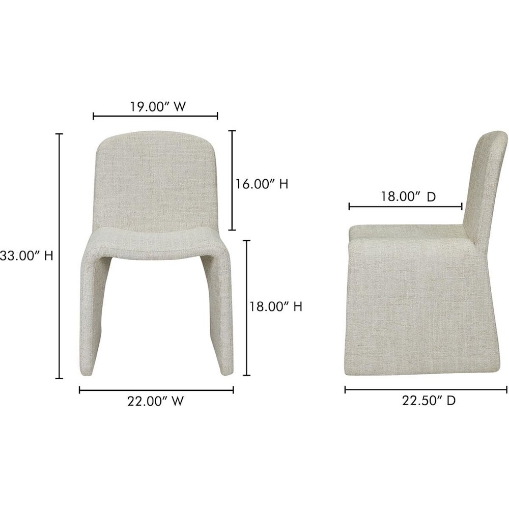 Ella Dining Chair Heather Beige. Picture 7