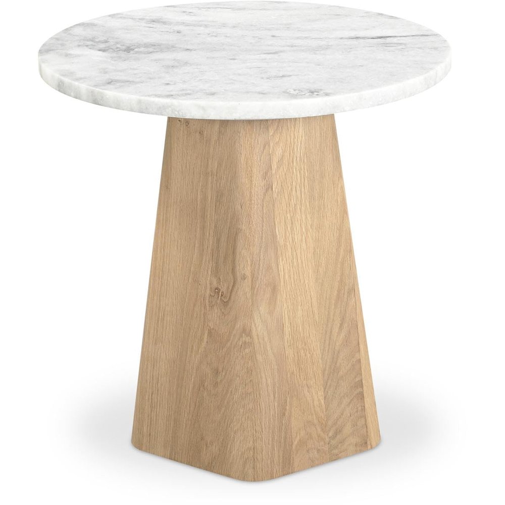 Evelyn Accent Table Ashen Grey Matrix Marble. Picture 3