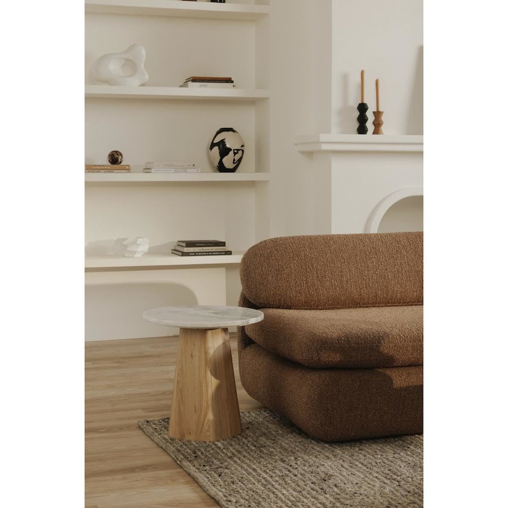 Evelyn Accent Table Ashen Grey Matrix Marble. Picture 9
