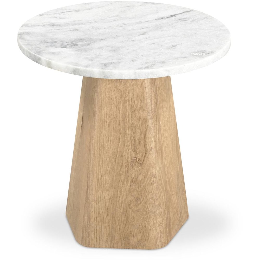 Evelyn Accent Table Ashen Grey Matrix Marble. Picture 2
