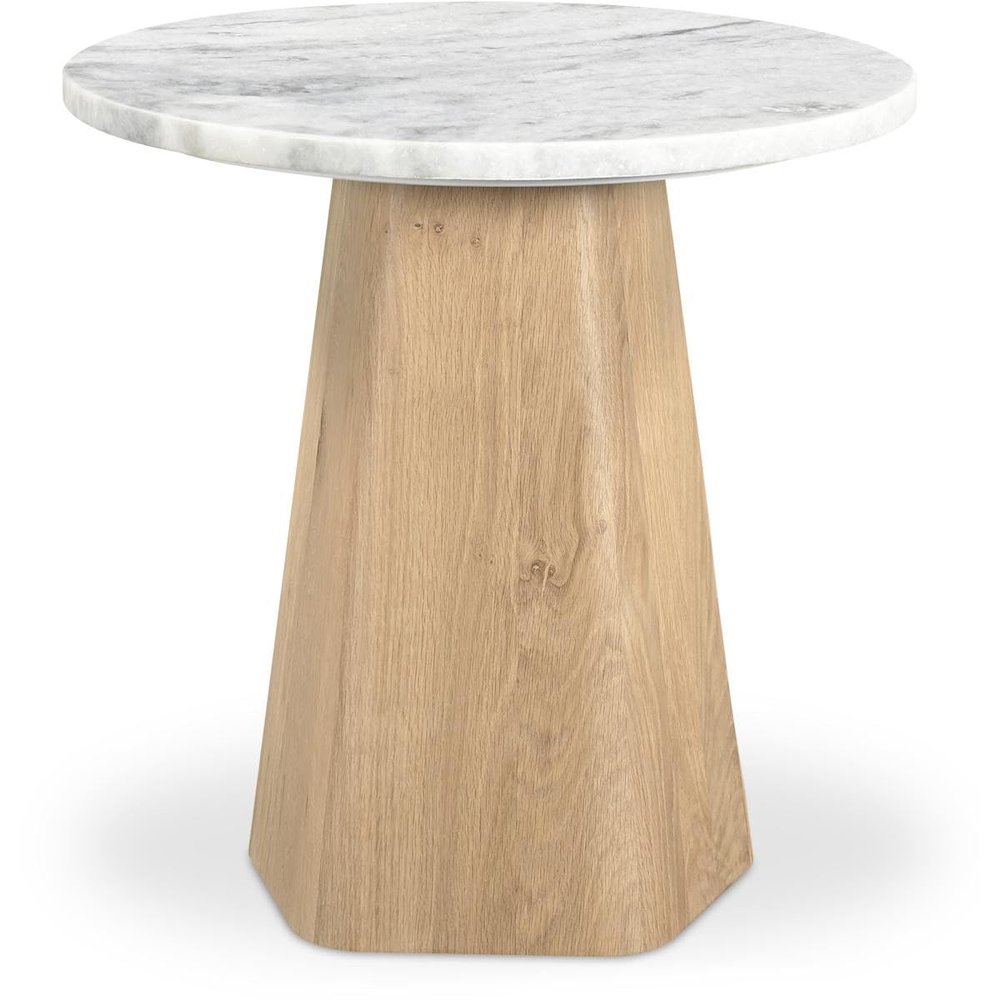 Evelyn Accent Table Ashen Grey Matrix Marble. Picture 1