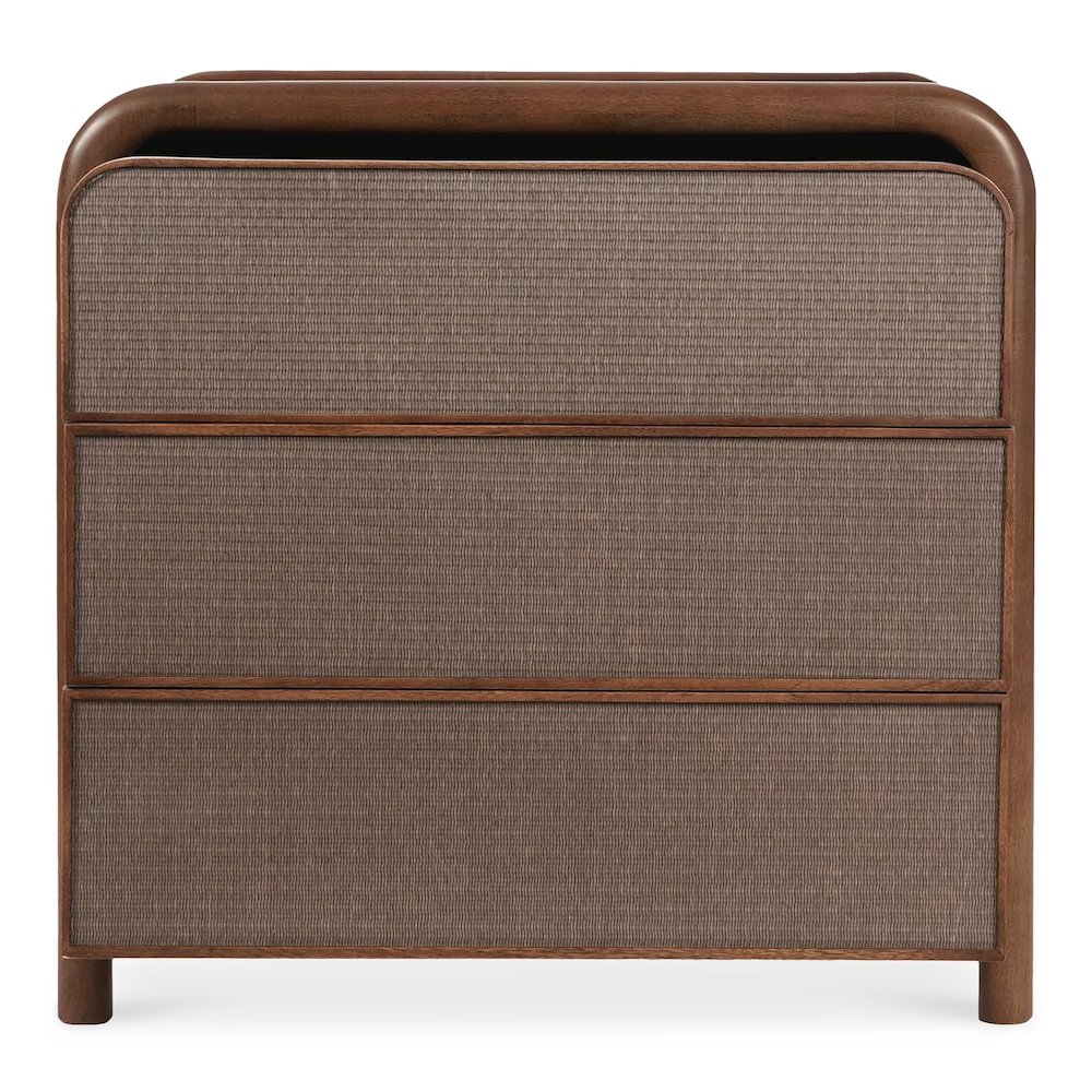 Rye 3 Drawer Nightstand Warm Brown. Picture 1