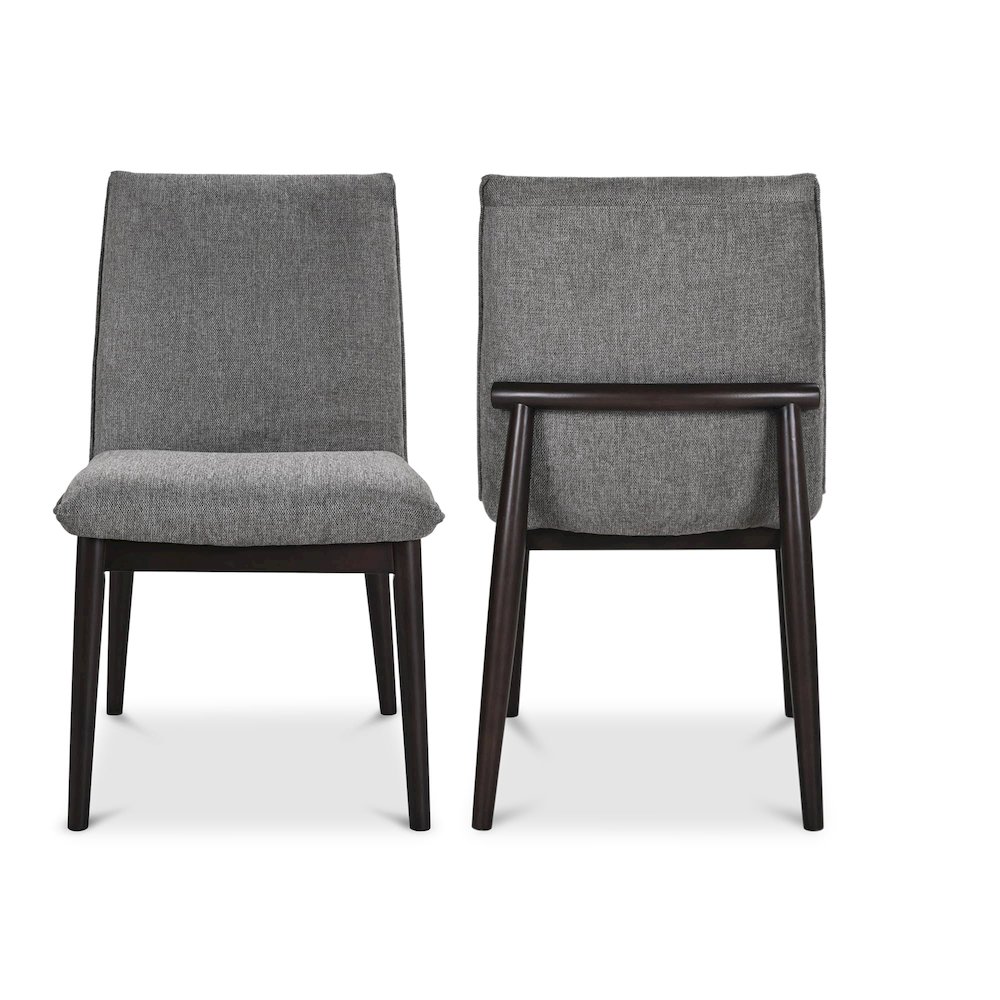 Charlie Dining Chair Dark Grey – Set Of Two. Picture 2
