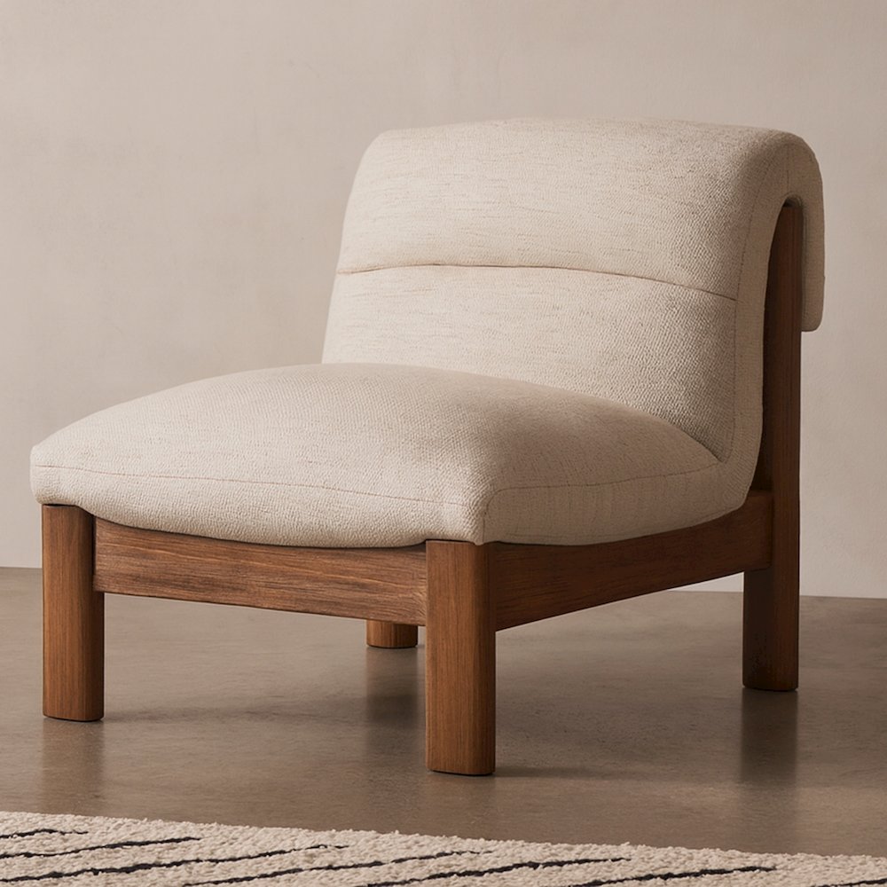 Pierce Accent Chair Flecked Beige. Picture 2