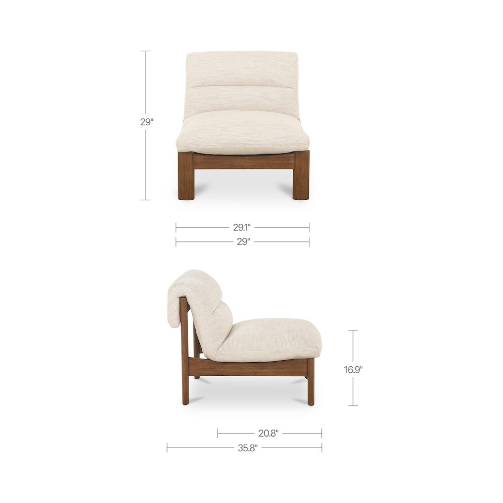 Pierce Accent Chair Flecked Beige. Picture 9