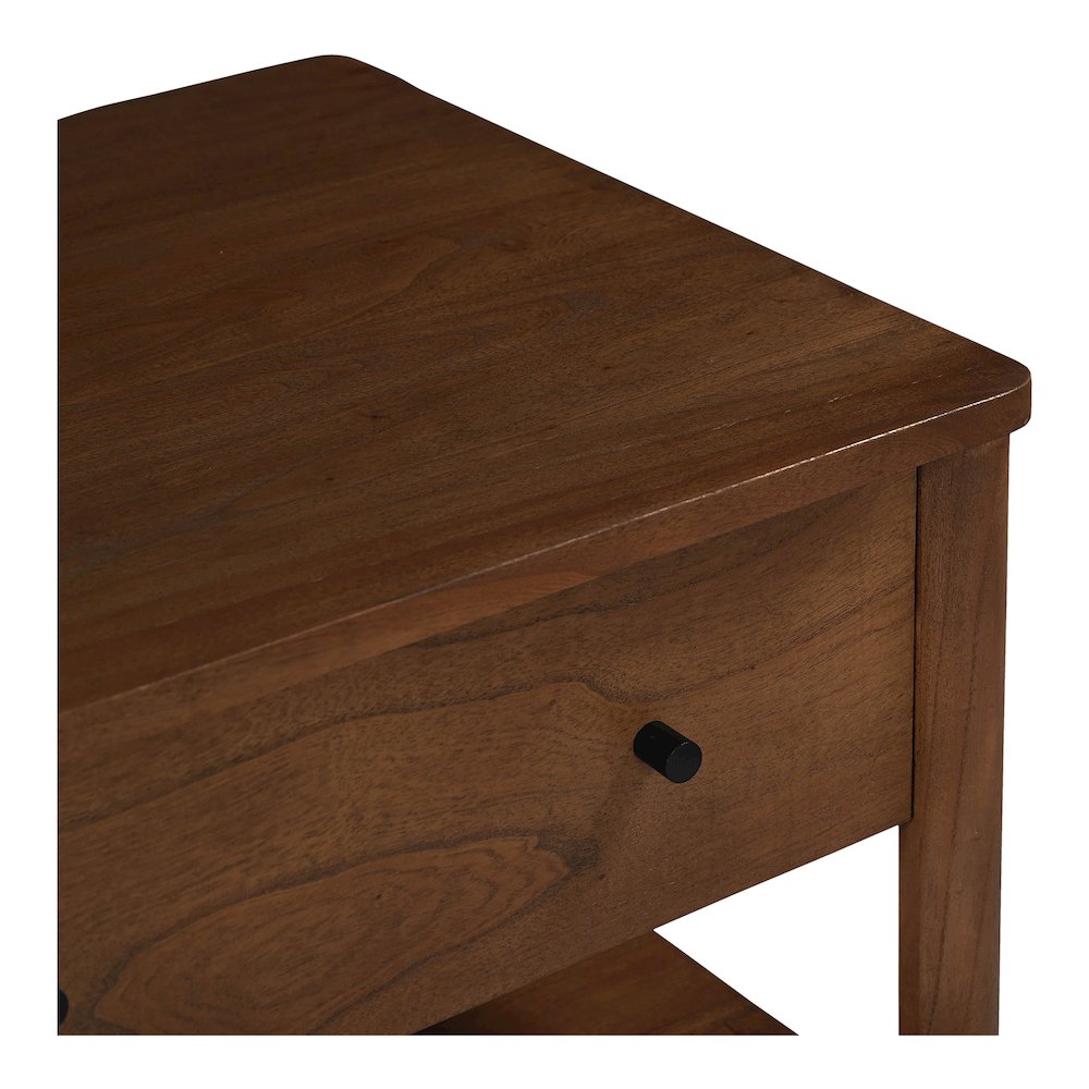 Lottie Charging Nightstand Brown. Picture 7