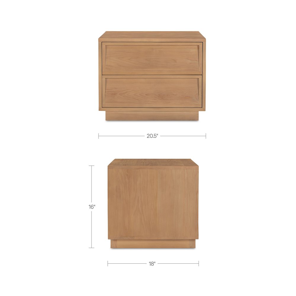 Hudson Nightstand Natural. Picture 8