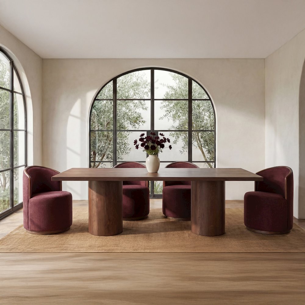 Hadley Dining Table Small Warm Brown. Picture 2