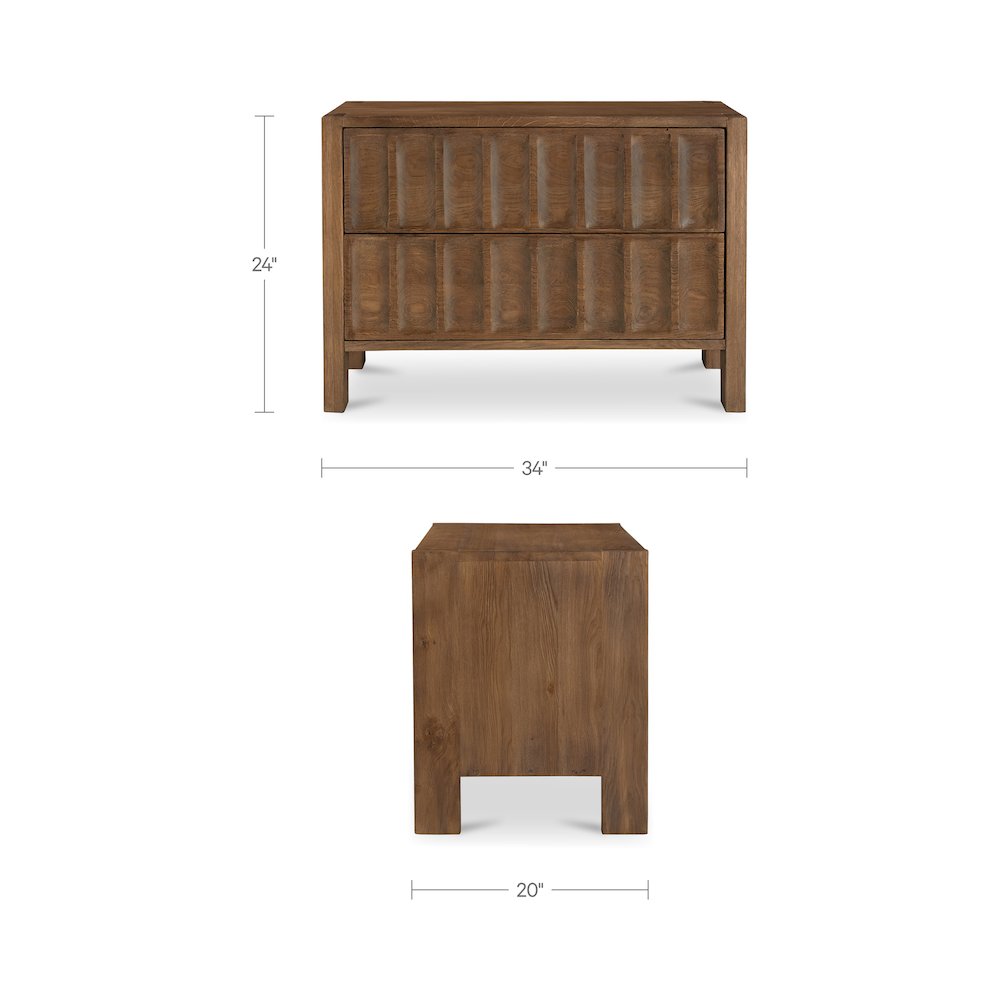 Roland Nightstand Brown. Picture 3