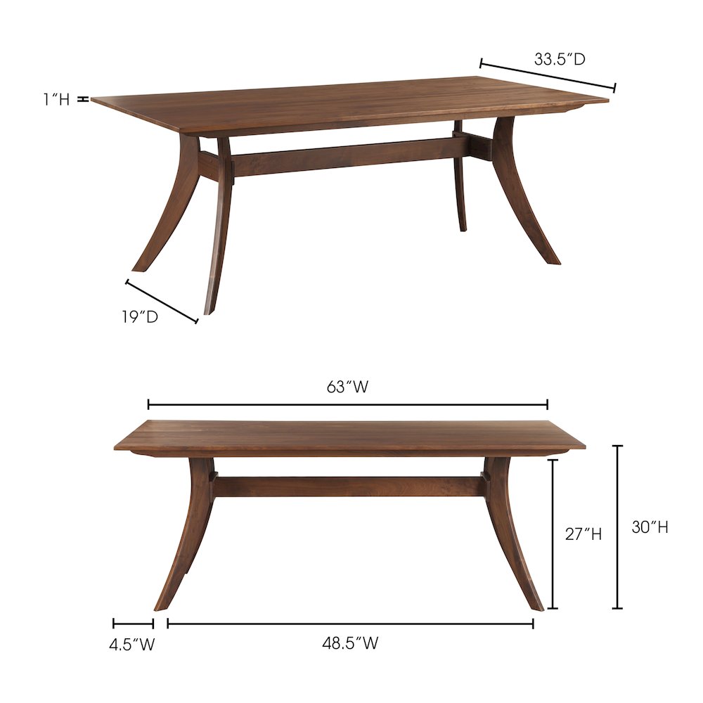 Florence Small Dining Table Brown. Picture 6