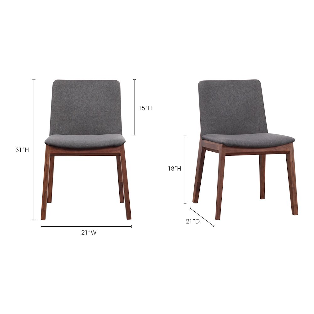 Deco Dining Chair Dark Grey - Set Of Two. Picture 12