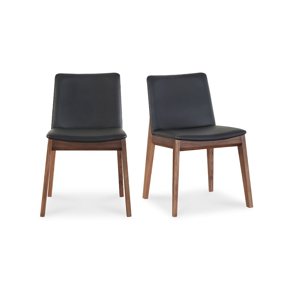 Deco Dining Chair Ebony PVC - Set Of Two. Picture 1