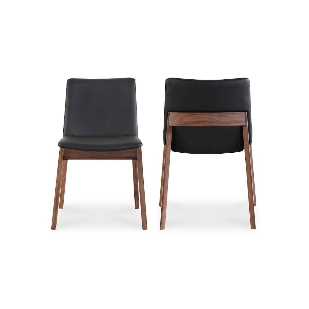 Deco Dining Chair Ebony PVC - Set Of Two. Picture 2