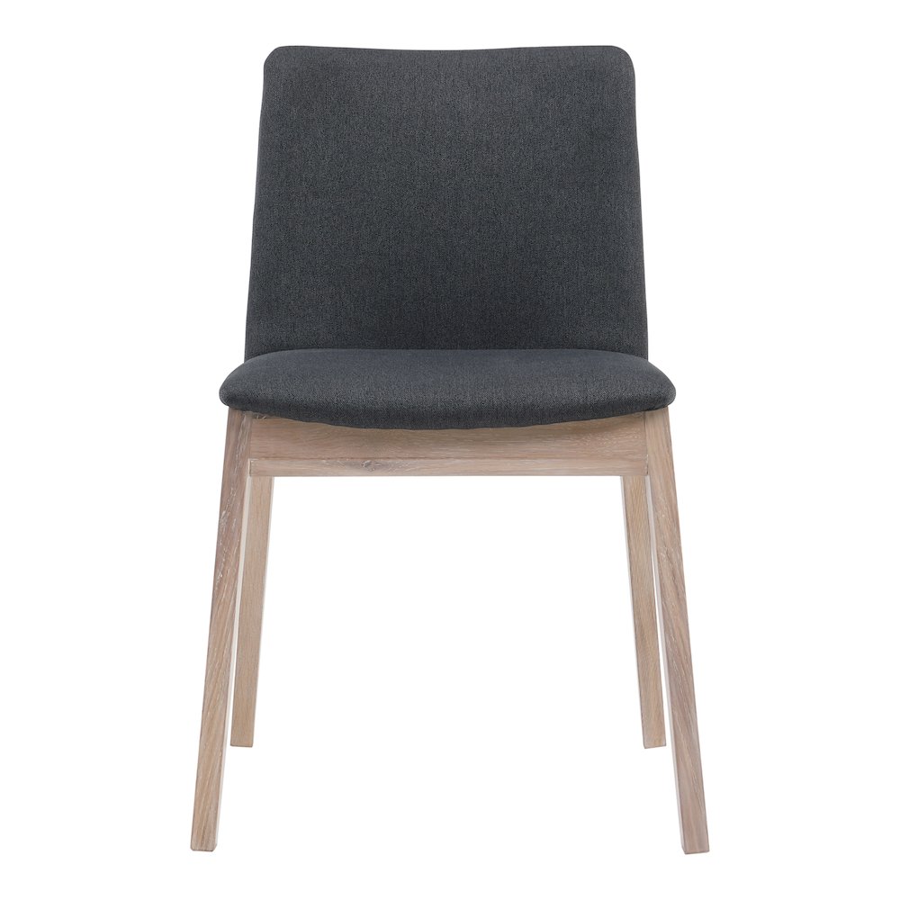 Deco Oak Dining Chair Dark Grey - Set Of Two. Picture 4