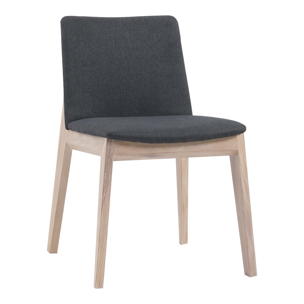 Deco Oak Dining Chair Dark Grey - Set Of Two. Picture 5
