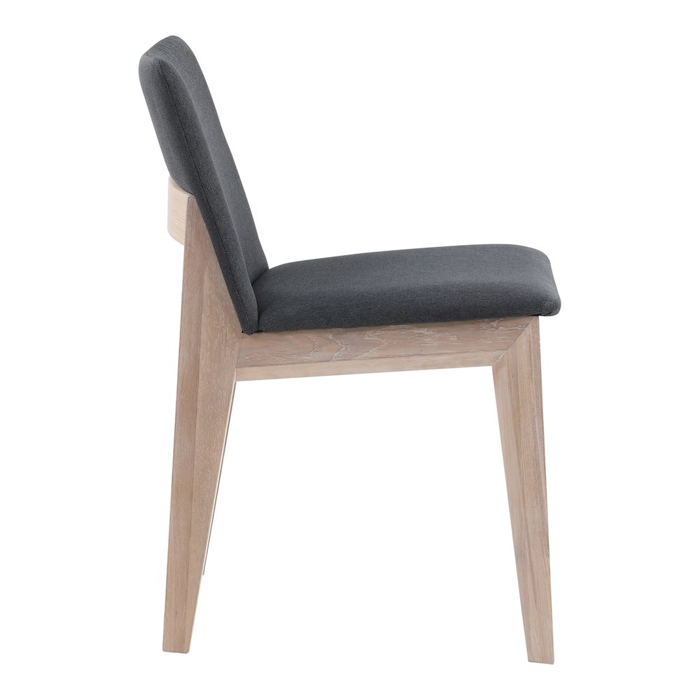 Deco Oak Dining Chair Dark Grey - Set Of Two. Picture 6