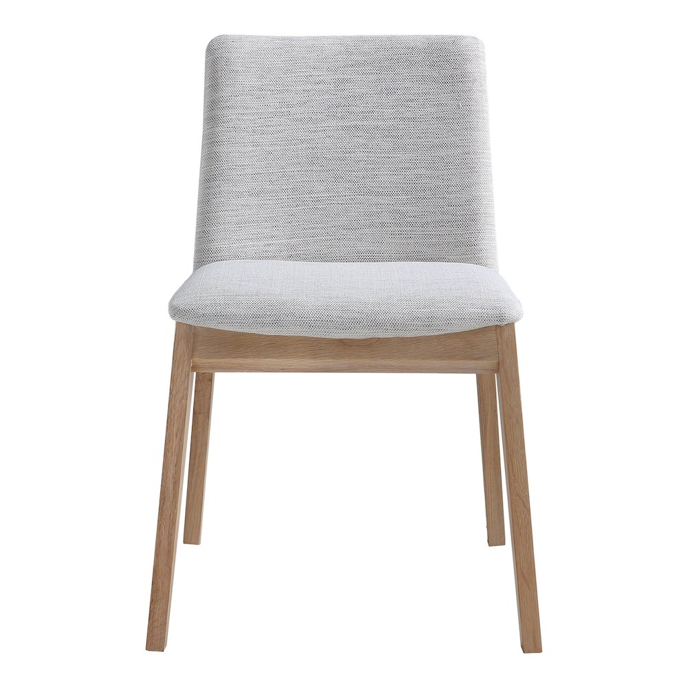 Deco Oak Dining Chair Light Grey - Set Of Two. Picture 5