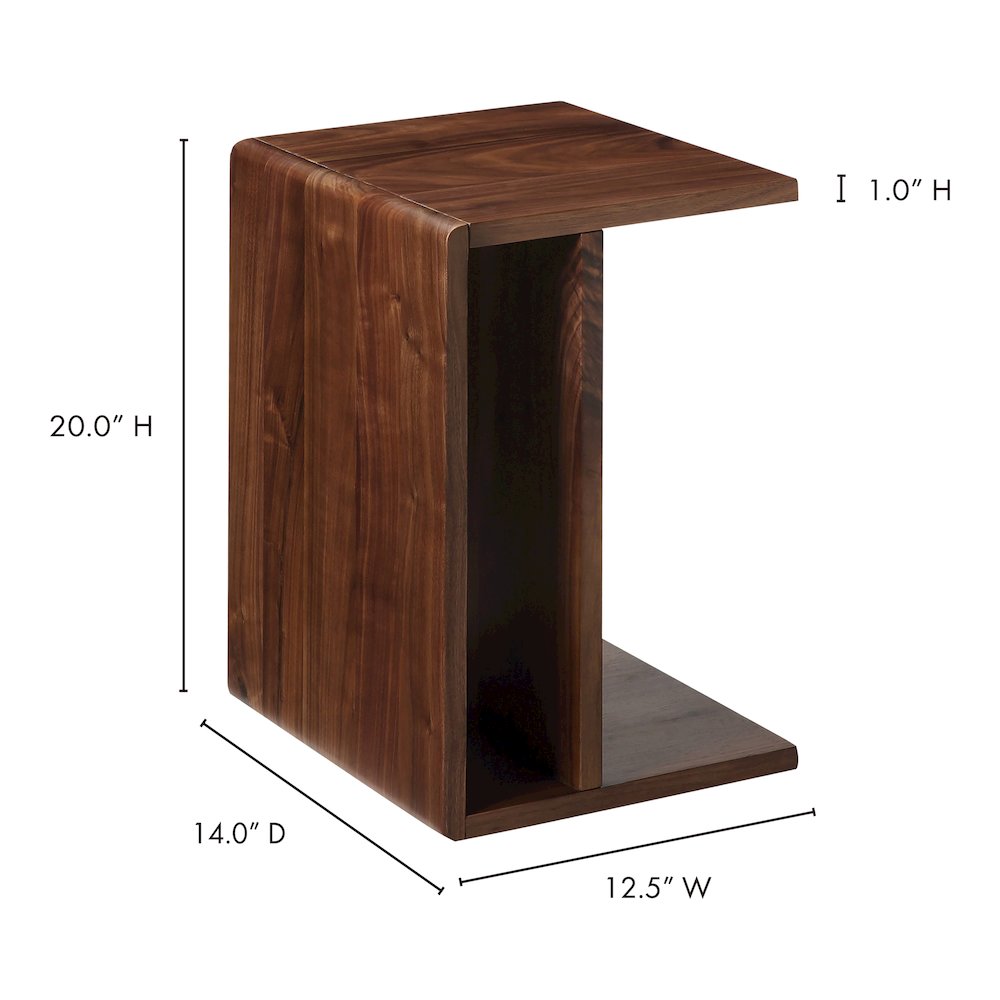 Hiroki Accent Table Brown. Picture 6