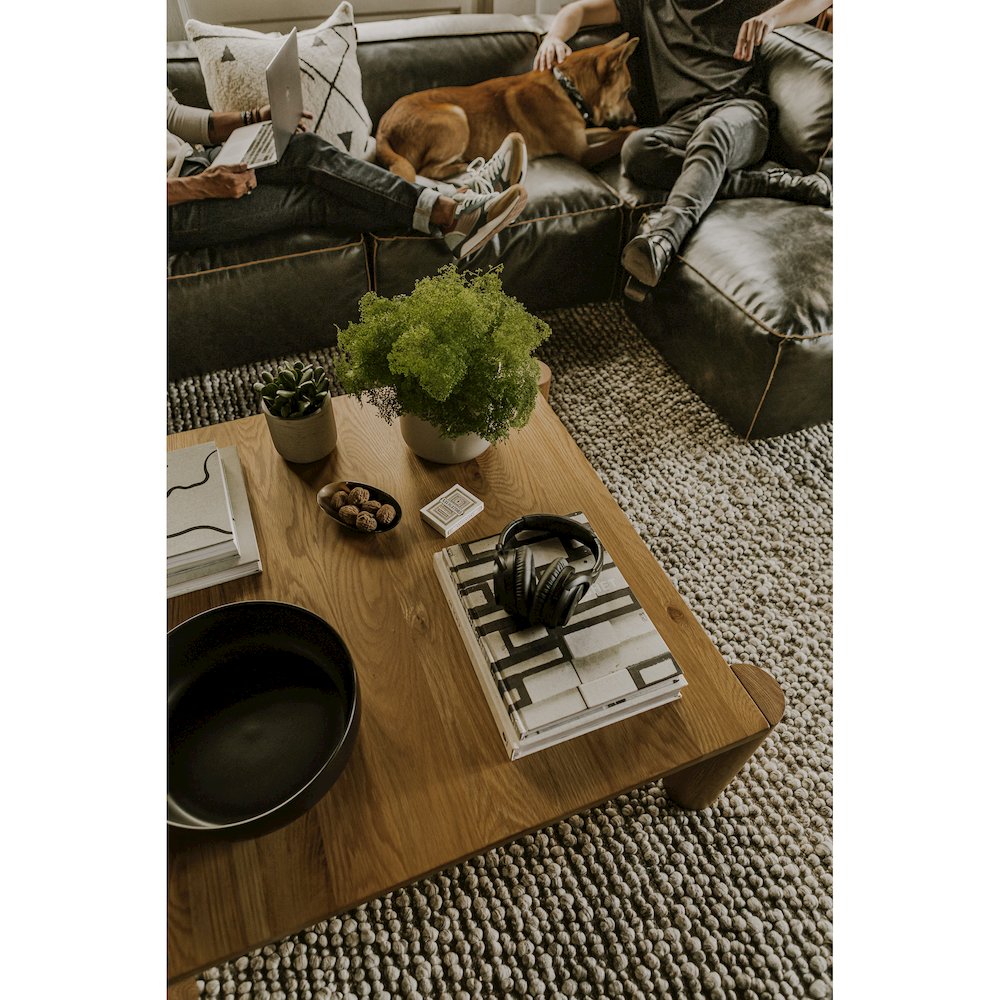Post Coffee Table White Oak. Picture 10