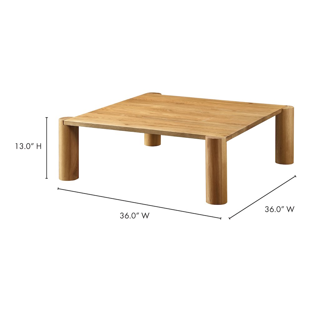 Post Coffee Table White Oak. Picture 16