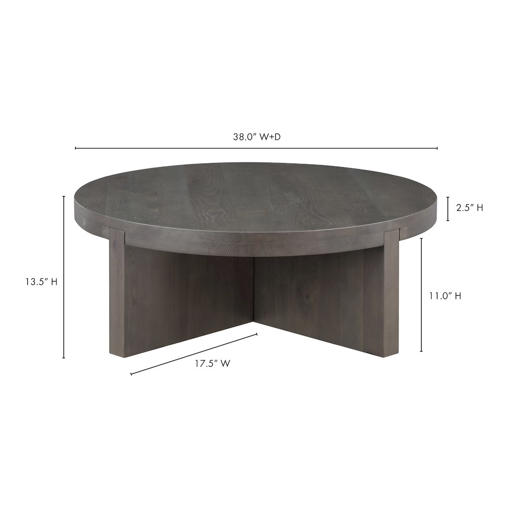 Folke Round Coffee Table Dark Brown. Picture 9