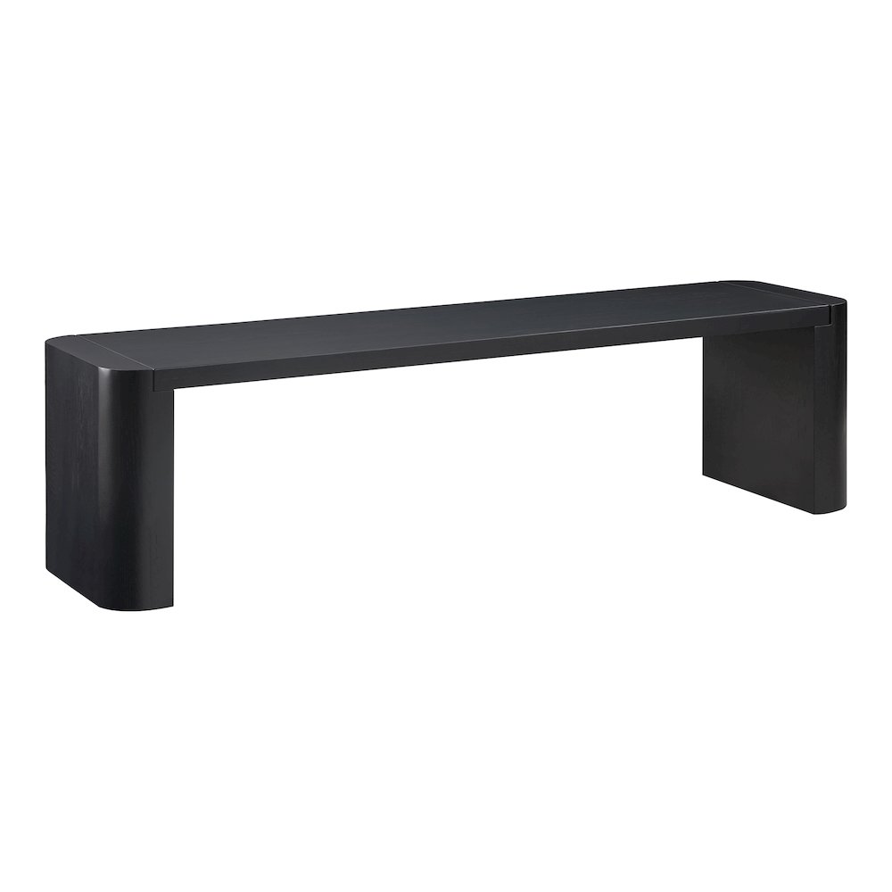 Post Small Dining Bench Black. Picture 2