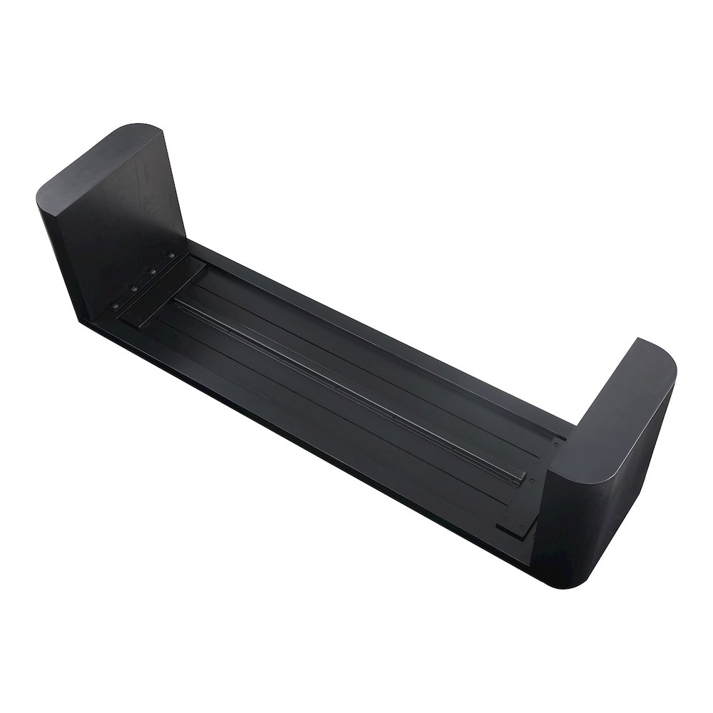 Post Small Dining Bench Black. Picture 4