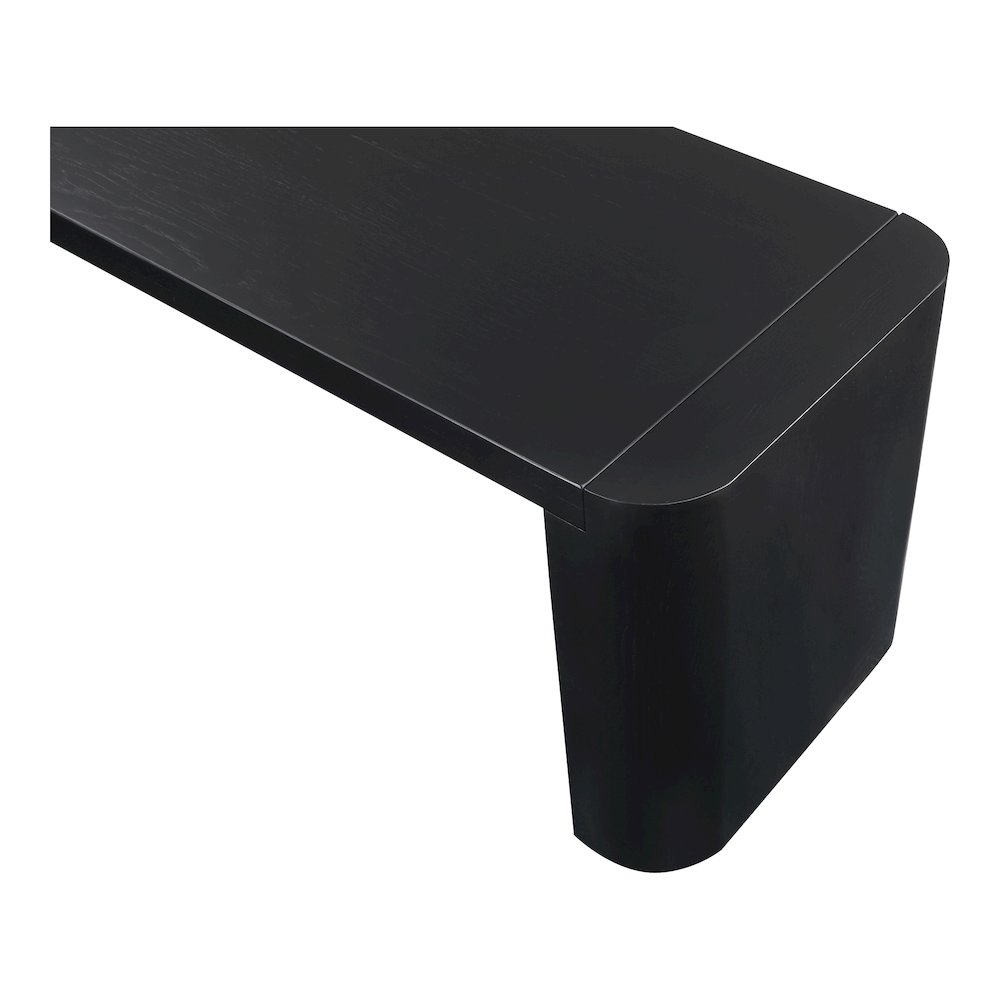 Post Small Dining Bench Black. Picture 5