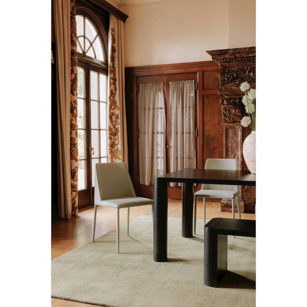 Post Small Dining Bench Black. Picture 6