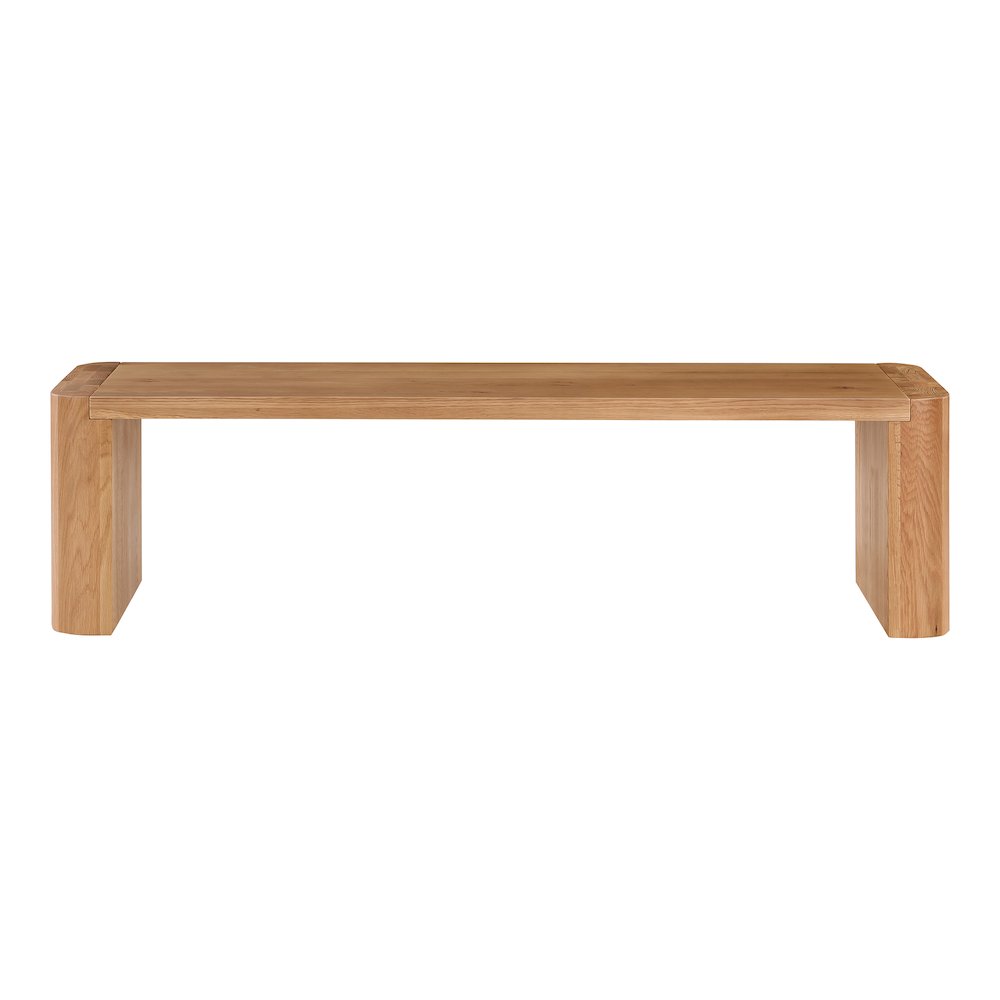 Post Small Dining Bench Natural. Picture 1