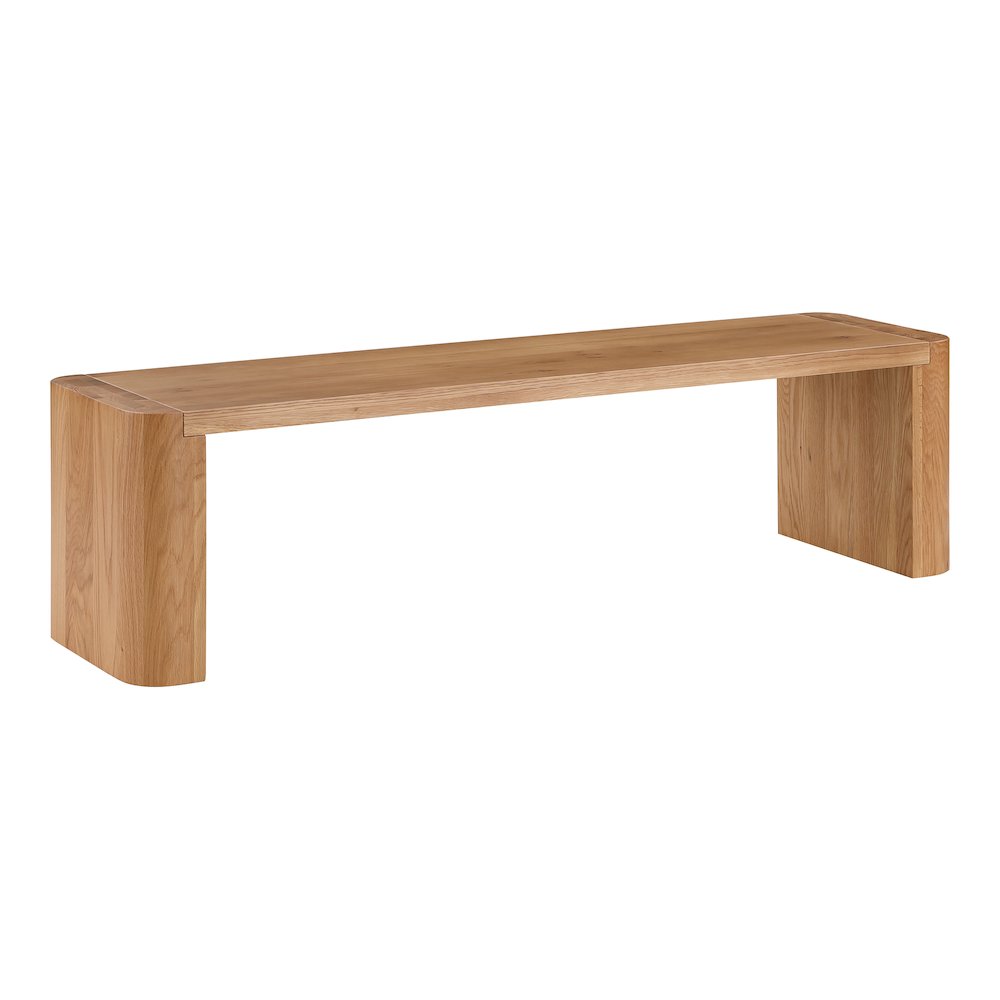 Post Small Dining Bench Natural. Picture 2