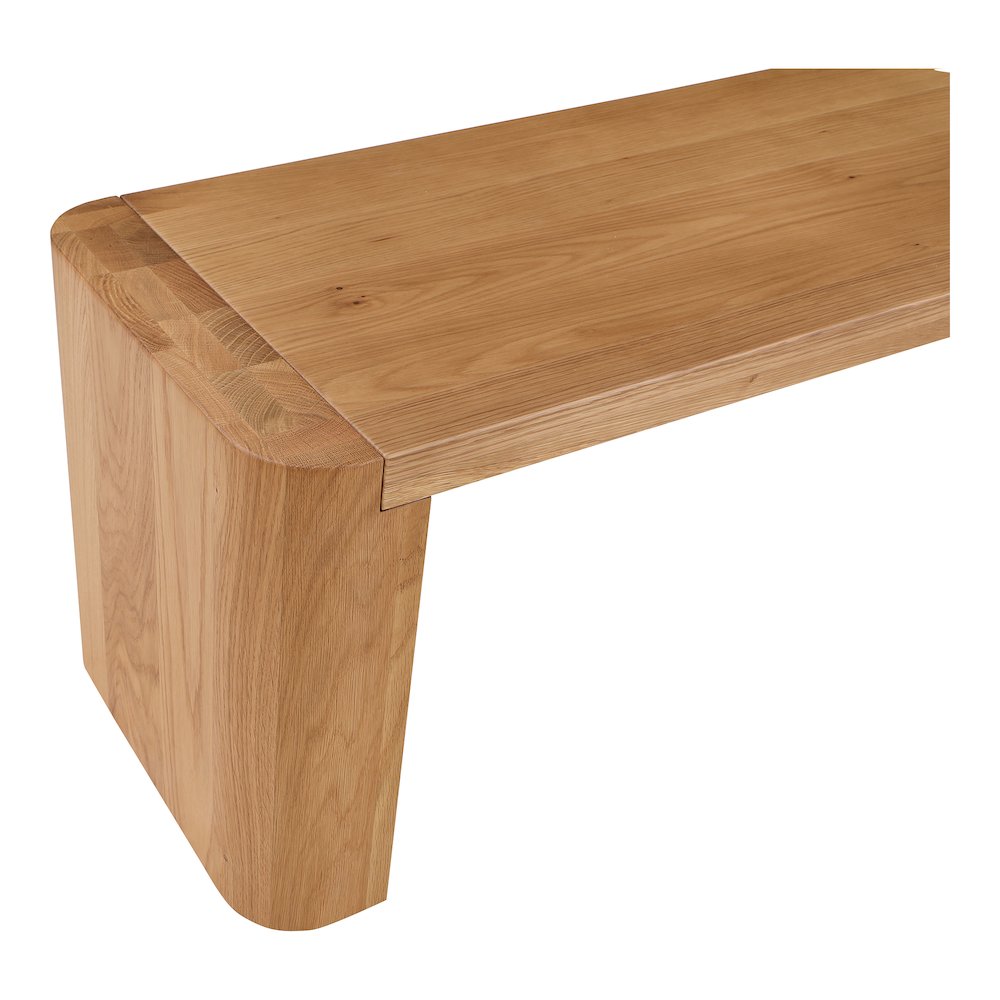 Post Small Dining Bench Natural. Picture 5