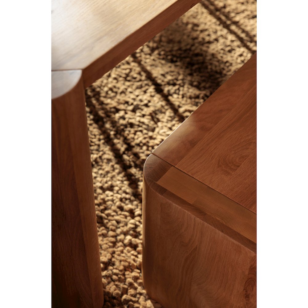 Post Small Dining Bench Natural. Picture 6
