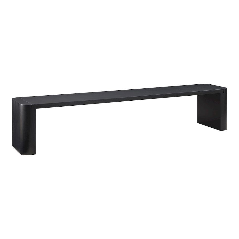 Post Large Dining Bench Black. Picture 2