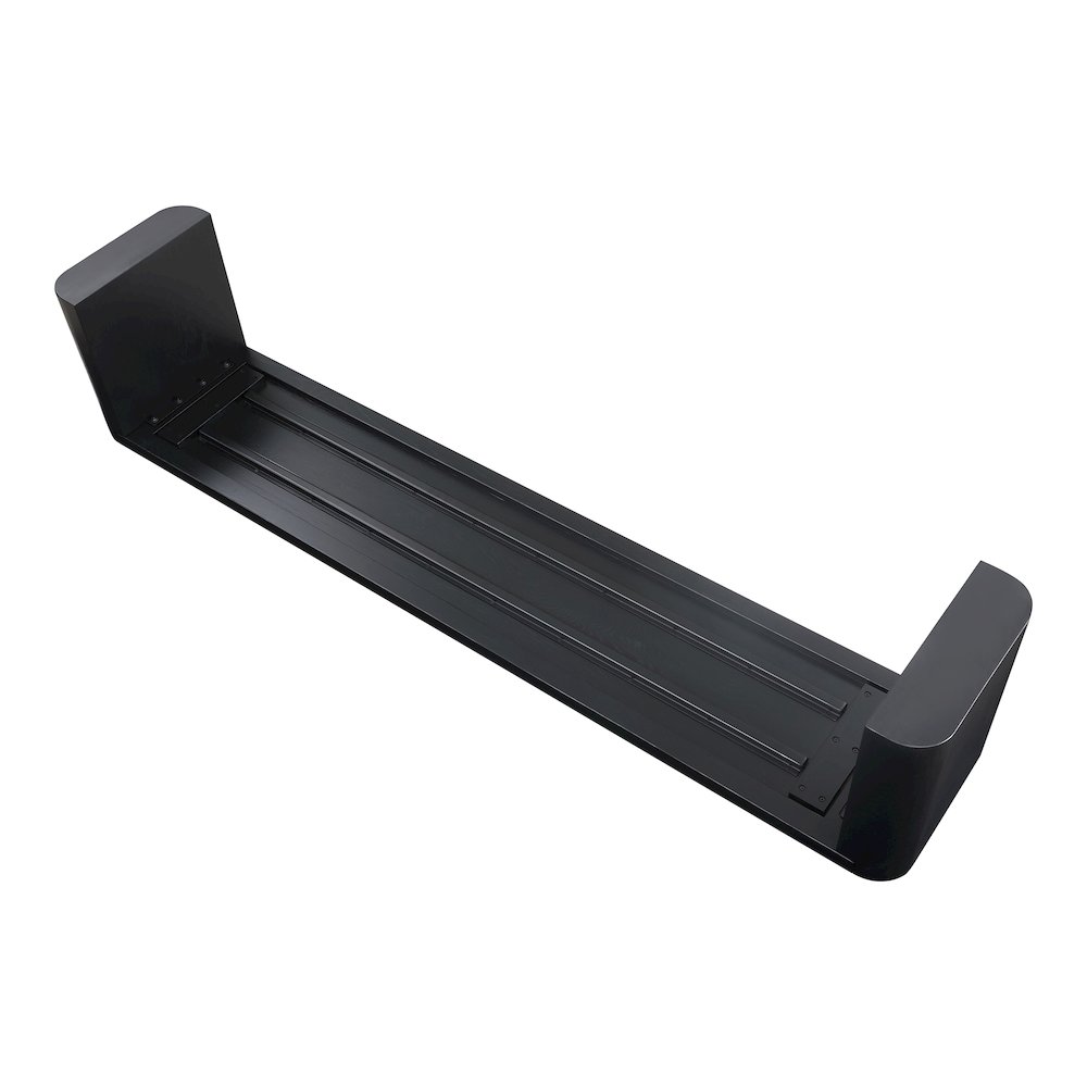 Post Large Dining Bench Black. Picture 5