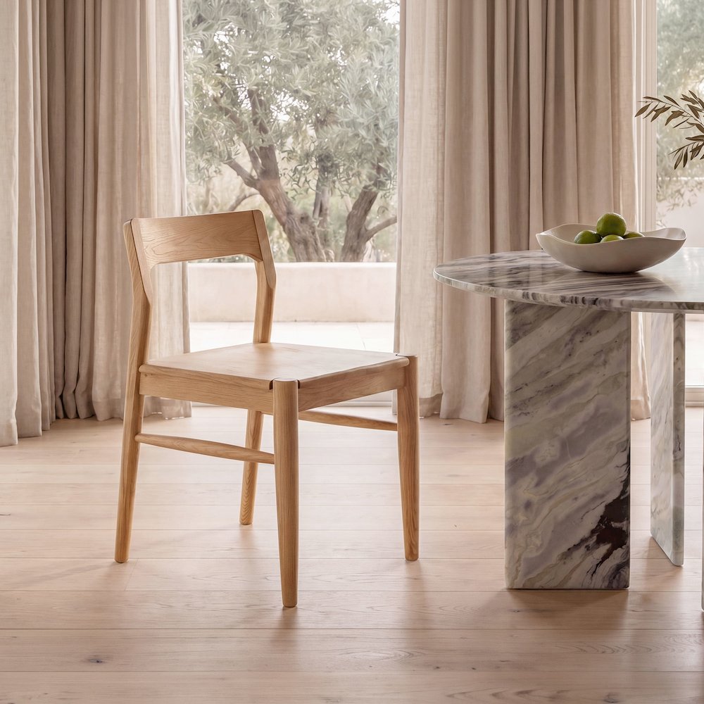 Owing Dining Chair Natural Oak - Set Of Two. Picture 11