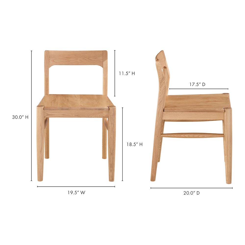 Owing Dining Chair Natural Oak - Set Of Two. Picture 13