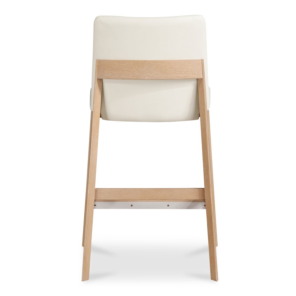 Deco Oak Counter Stool White PVC. Picture 4
