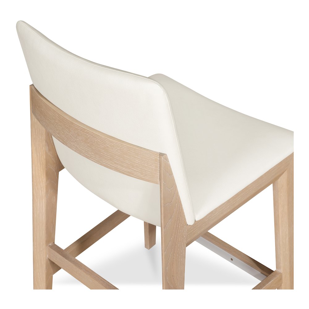 Deco Oak Counter Stool White PVC. Picture 5