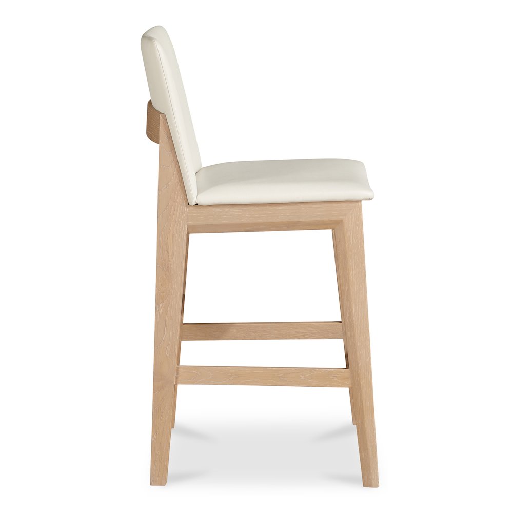 Deco Oak Counter Stool White PVC. Picture 3